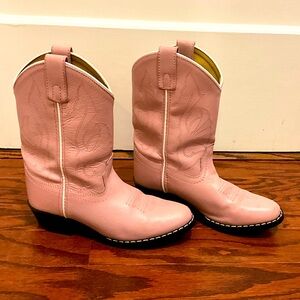 EUC Vintage Masterson Boots Co. Pink Leather Cowgirl Boots. Size 2